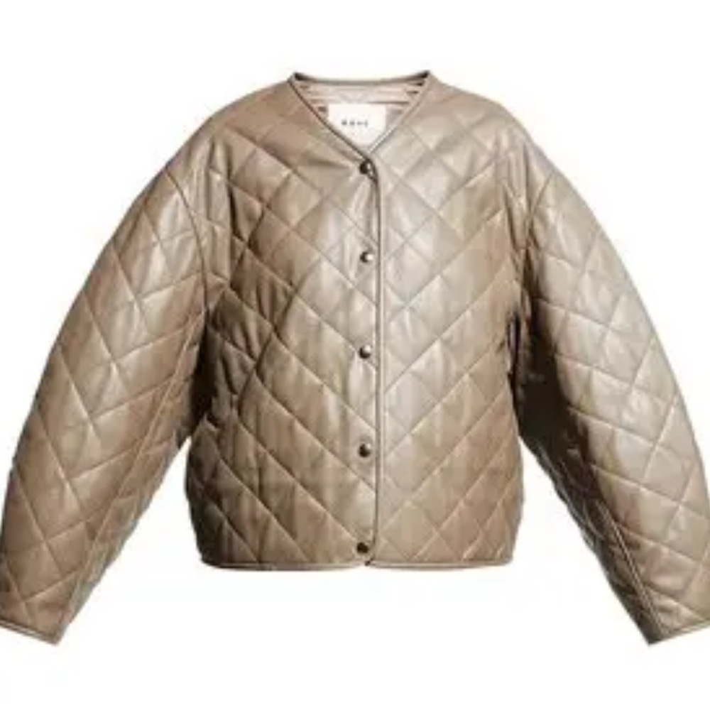 Elegant Beige Quilted Jacket